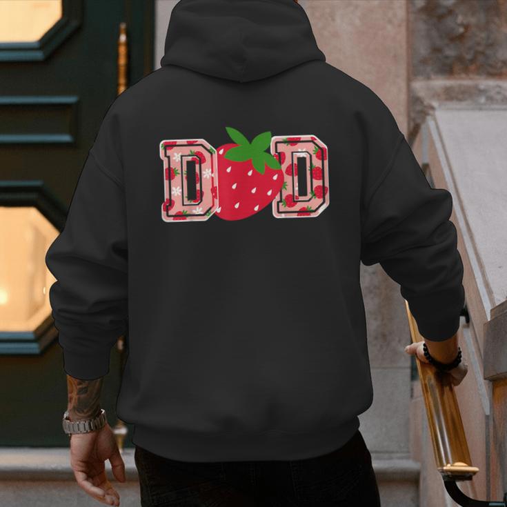 Dad Strawberry Birthday Men's Hoodie Back Print Dad Strawberry Birthday Men's Hoodie Back Print