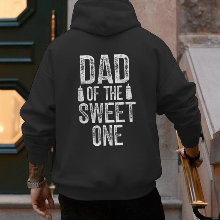 Dad Of The Sweet One Father's Day Daddy Men's Hoodie Back Print