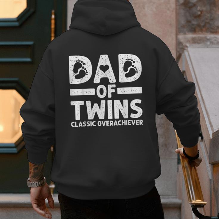 Dad Of Twins Classic Overachiever Cool Twin Dad Men's Hoodie Back Print Dad Of Twins Classic Overachiever Cool Twin Dad Men's Hoodie Back Print