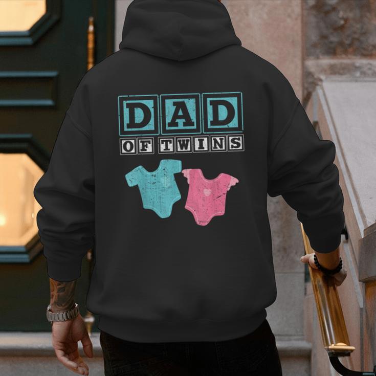 Dad Of Twins Family Daddy Fathers Day Future Parents Men's Hoodie Back Print Dad Of Twins Family Daddy Fathers Day Future Parents Men's Hoodie Back Print