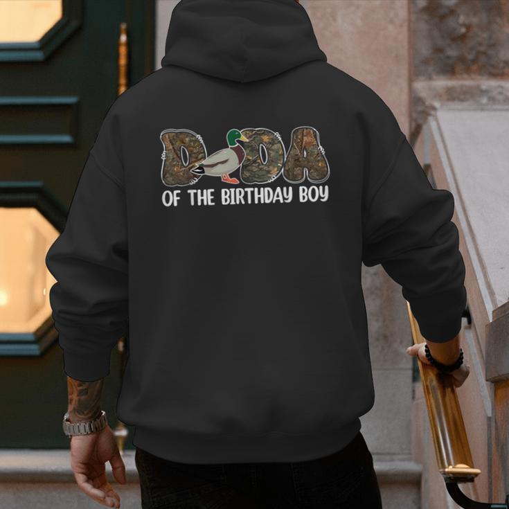Dada Of The Birthday Boy One Lucky Duck 1st Birthday Family Men's Hoodie Back Print Dada Of The Birthday Boy One Lucky Duck 1st Birthday Family Men's Hoodie Back Print