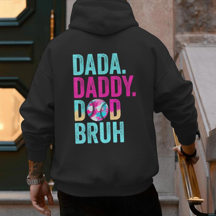 Dada Daddy Dad Bruh Baseball Drip Ice Cream Dad Bruh Men's Hoodie Back Print