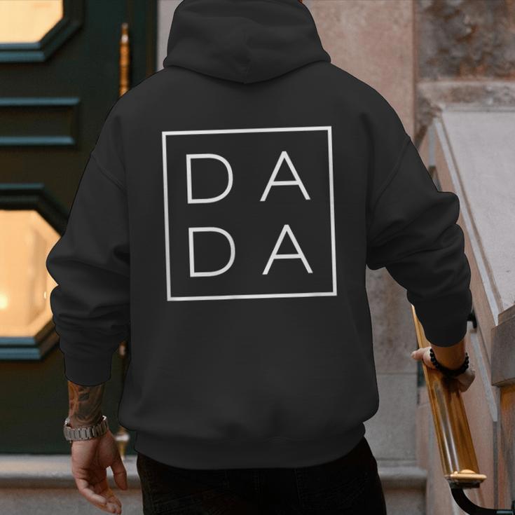 Dada Father's Day For New Dad Him Papa Grandpa Father's Men's Hoodie Back Print