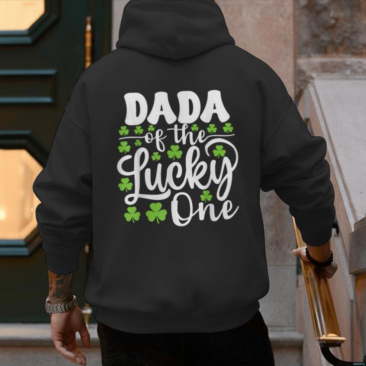 Dada Of The Lucky One First Birthday St Patrick's Day Men's Hoodie Back Print