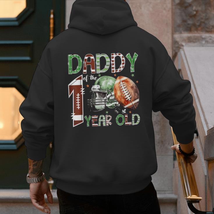 Daddy Of The 1 Year Old Football Lover 1st Birthday Boy Men's Hoodie Back Print
