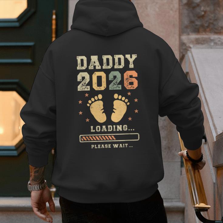 Daddy 2026 Loading Baby Announcement Expecting Dad To Be Men's Hoodie Back Print