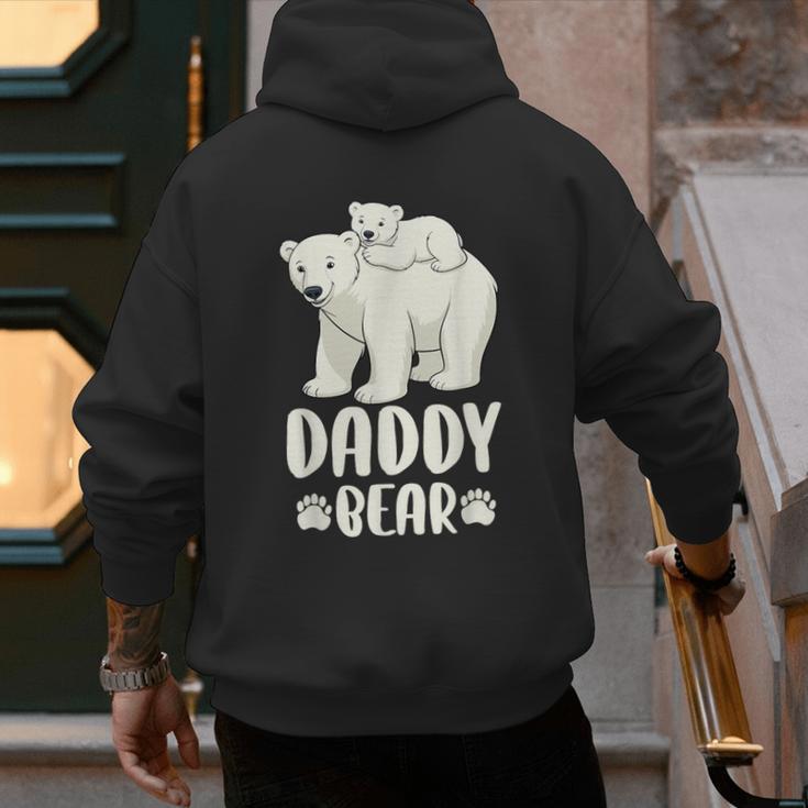 Daddy Bear And Cub Polar Bear Men's Hoodie Back Print