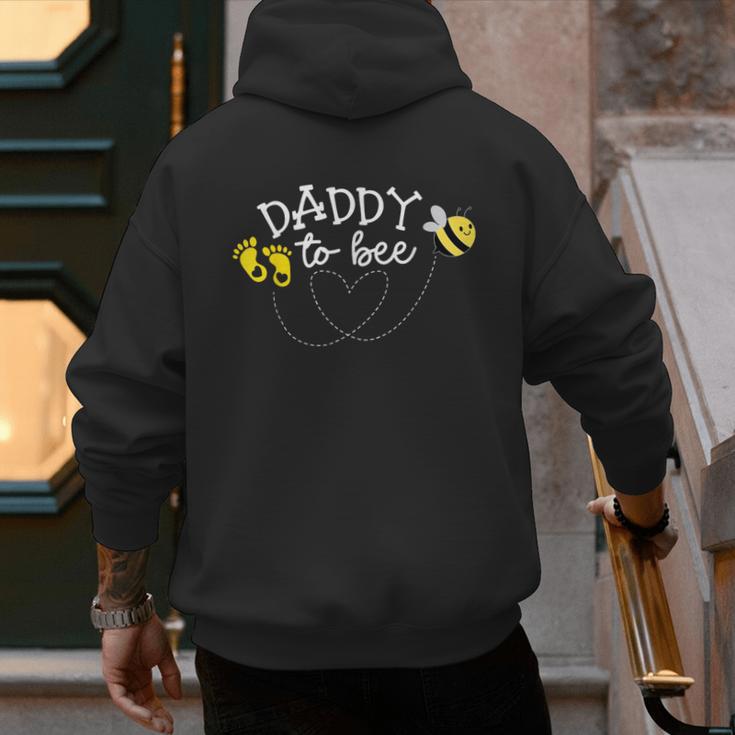 Daddy To Bee Pregnancy Announcement Baby Shower Men's Hoodie Back Print