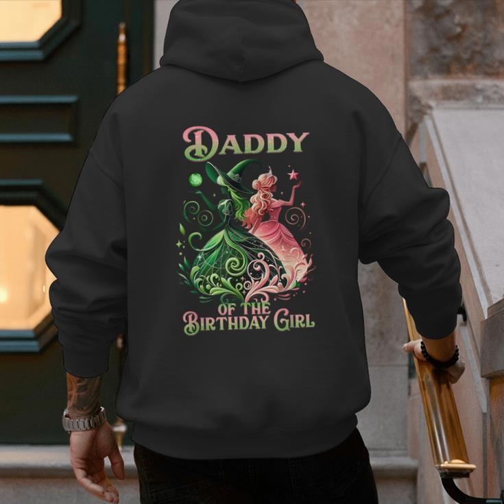 Daddy Of The Birthday Girl Pink And Green Family Matching Men's Hoodie Back Print