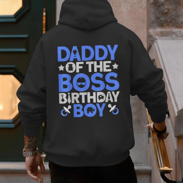 Daddy Of The Boss Birthday Party Outfit Like A Boss Daddy Men's Hoodie Back Print