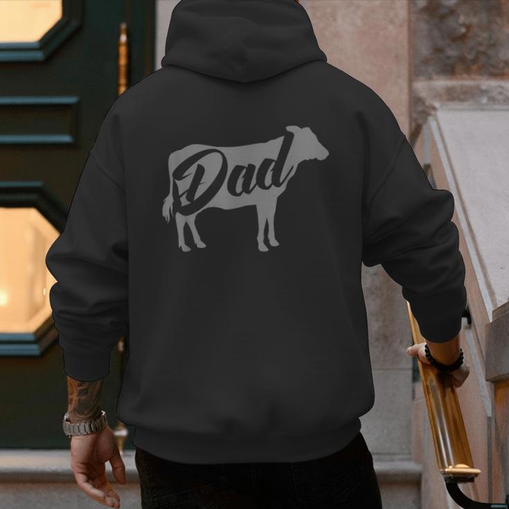 Daddy Cow For Dad's Who Lover Cows Men's Hoodie Back Print