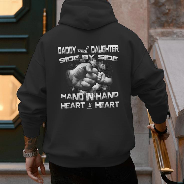Daddy Daughter Fist Bump Matching Father's Day Best Dad Men's Hoodie Back Print