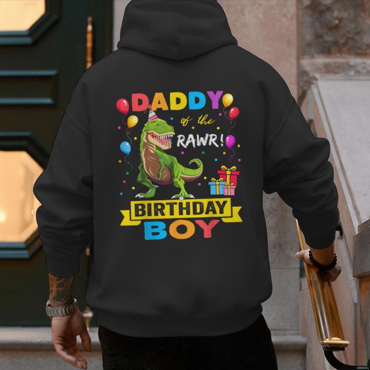 Daddy Dinosaur Shirt Cute Birthday Boy Family Apparel Men's Hoodie Back Print Daddy Dinosaur Shirt Cute Birthday Boy Family Apparel Men's Hoodie Back Print