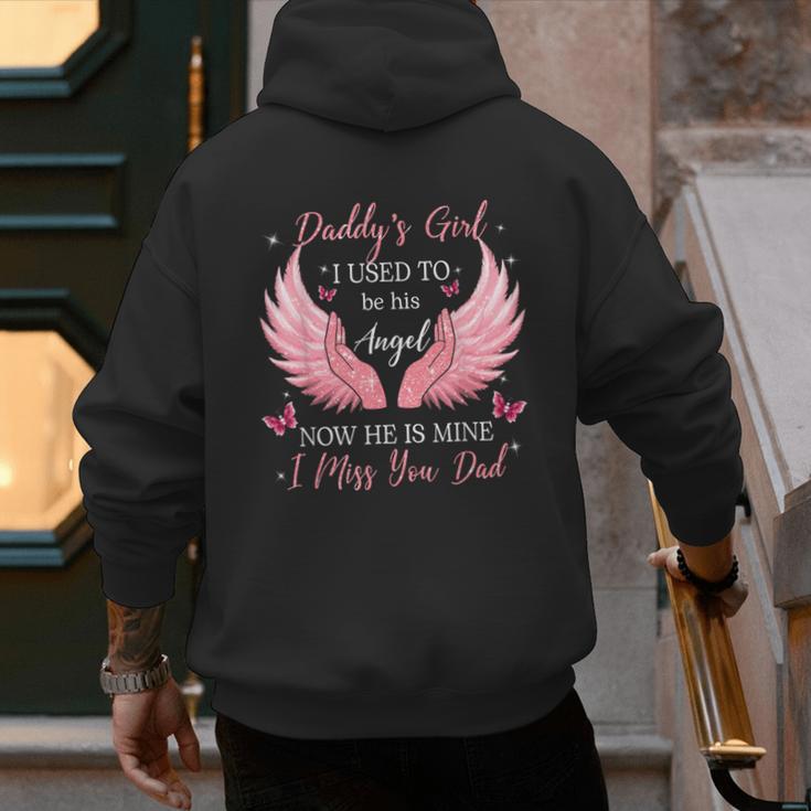 Daddy Girl I Used To Be His Angel Now He Is Mine Men's Hoodie Back Print