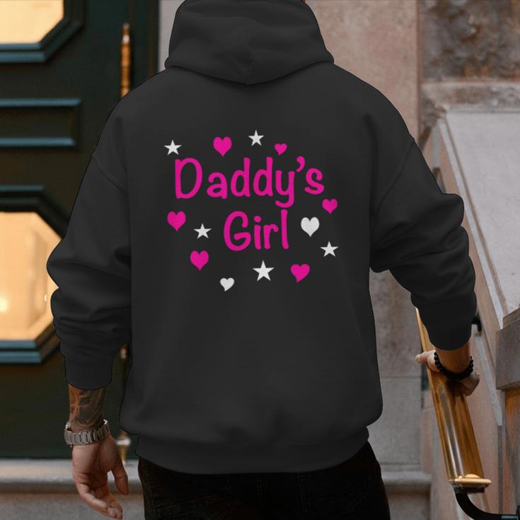 Daddy's Girl Shirt With Pink Lettering Men's Hoodie Back Print