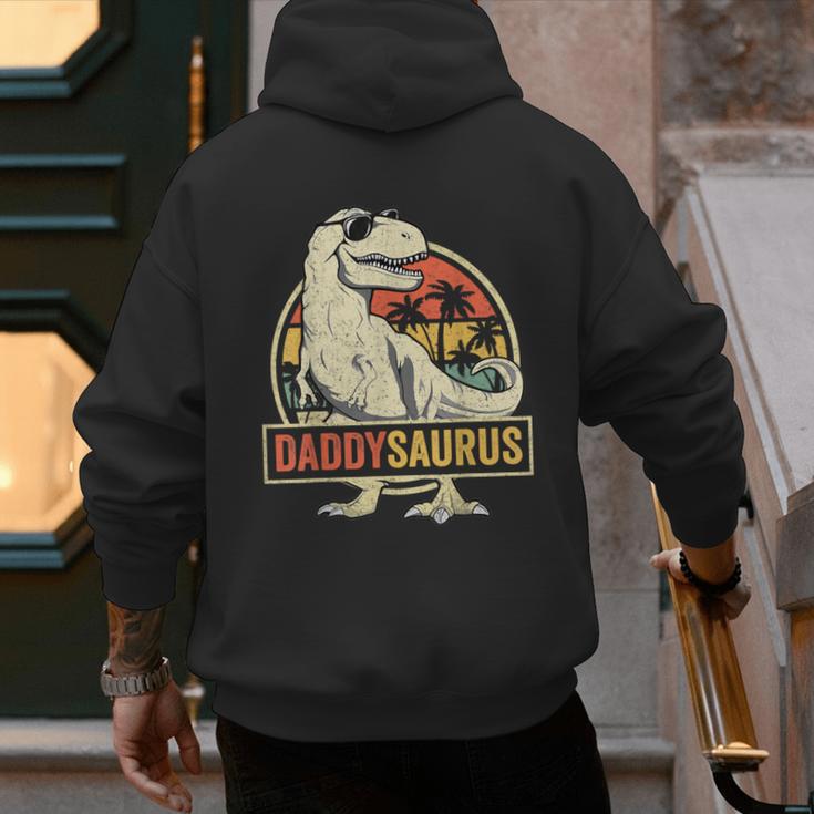 Daddysaurus Shirt T-Rex Dad Dinosaur Men's Hoodie Back Print