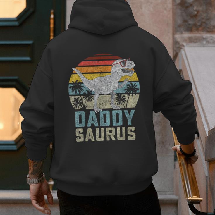 DaddysaurusRex Dinosaur Daddy Saurus Family Matching Men's Hoodie Back Print
