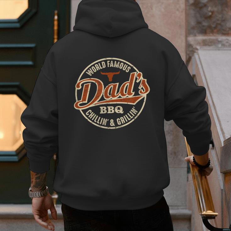 Dad's BBQ Chilling And Grilling Vintage Men's Hoodie Back Print Dad's BBQ Chilling And Grilling Vintage Men's Hoodie Back Print