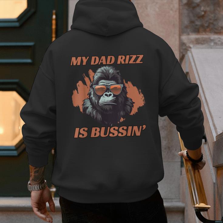 Dad's Birthday Father's Day Dad RIzz Is Bussin' Men's Hoodie Back Print