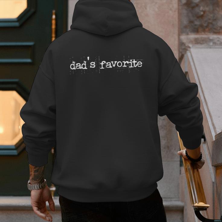 Dad's Favorite Child Dad And Son Daughter Matching Men's Hoodie Back Print