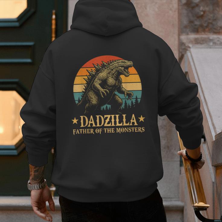 Dadzilla-Father Of The Monsters Dad Father's Day Men's Hoodie Back Print