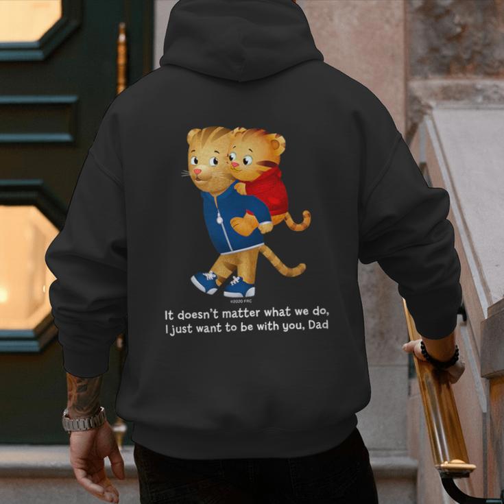 Daniel And Dad Tiger Dark Shirt Men's Hoodie Back Print Daniel And Dad Tiger Dark Shirt Men's Hoodie Back Print