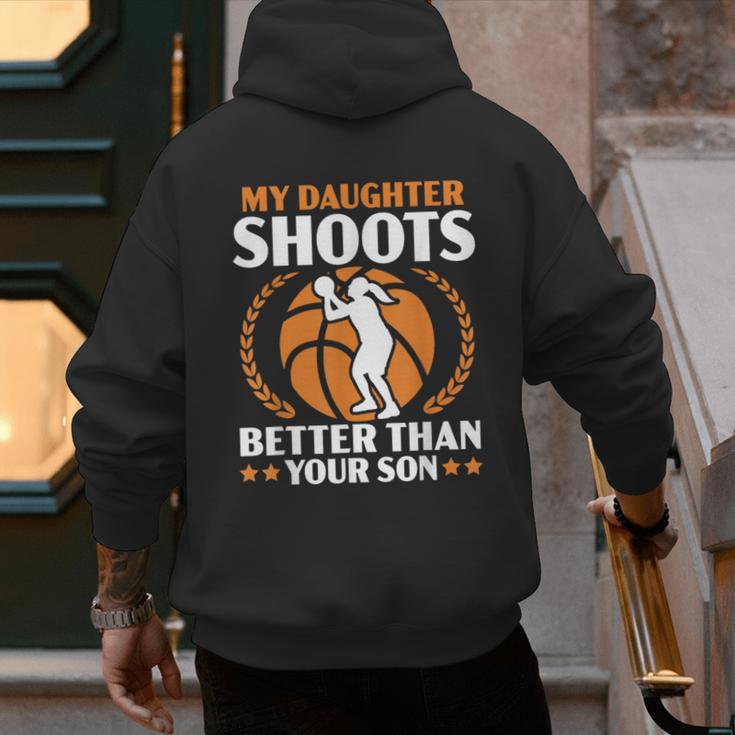 Daughter Basketball Sport Basketball Dad Mom Basketball Fan Men's Hoodie Back Print