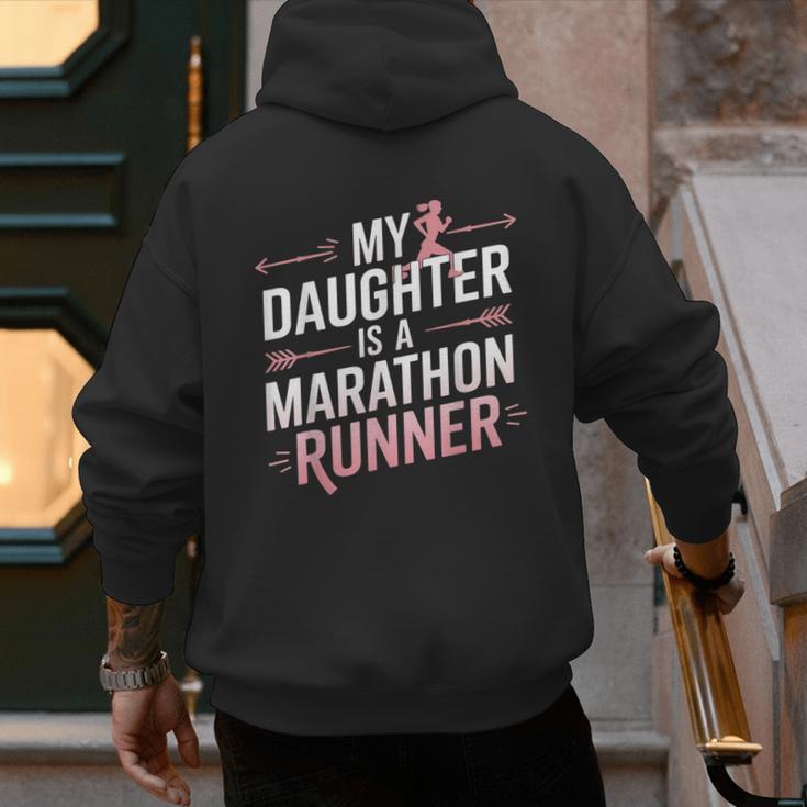 My Daughter Is A Marathon Runner Proud Mom & Dad Men's Hoodie Back Print My Daughter Is A Marathon Runner Proud Mom & Dad Men's Hoodie Back Print