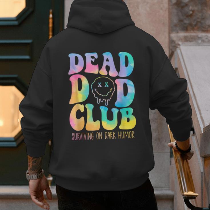 Dead Dad Club Surviving On Dark Humor Hippie Men's Hoodie Back Print