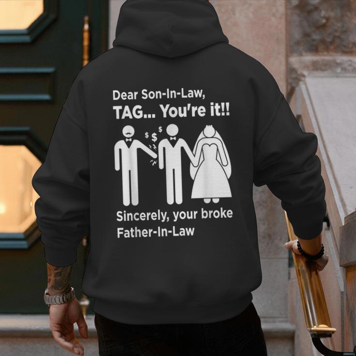 Dear Son-In-Law Father Of The Bride Dad Wedding Marriage Men's Hoodie Back Print