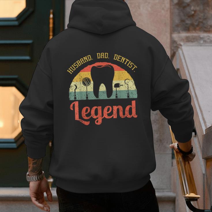 Dentist Dental Surgeon Dentistry Husband Dad Oral Hygiene Men's Hoodie Back Print