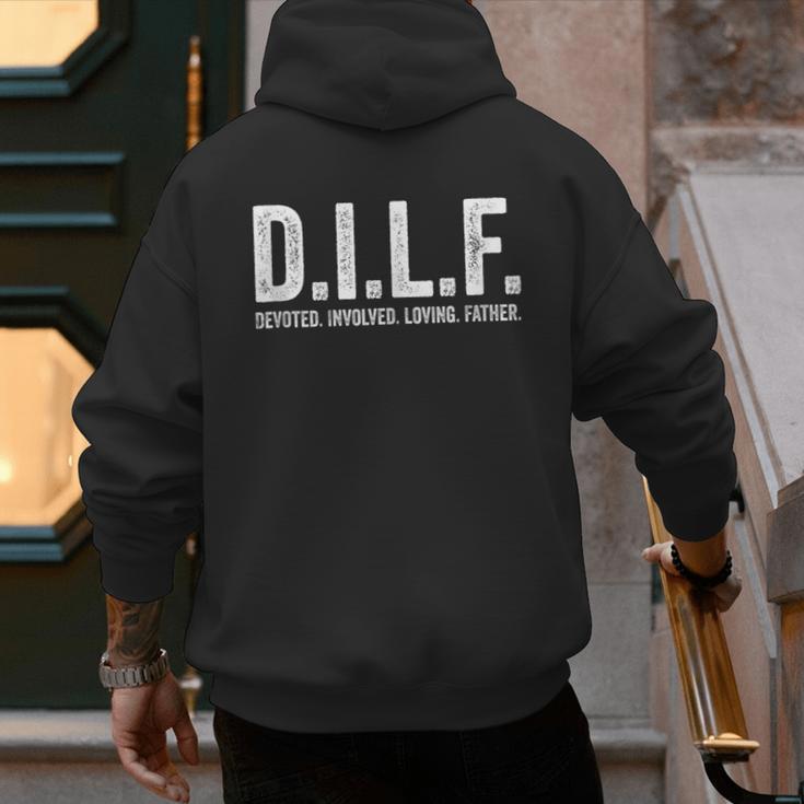 DILF Apparel Men For Dad Men's Hoodie Back Print