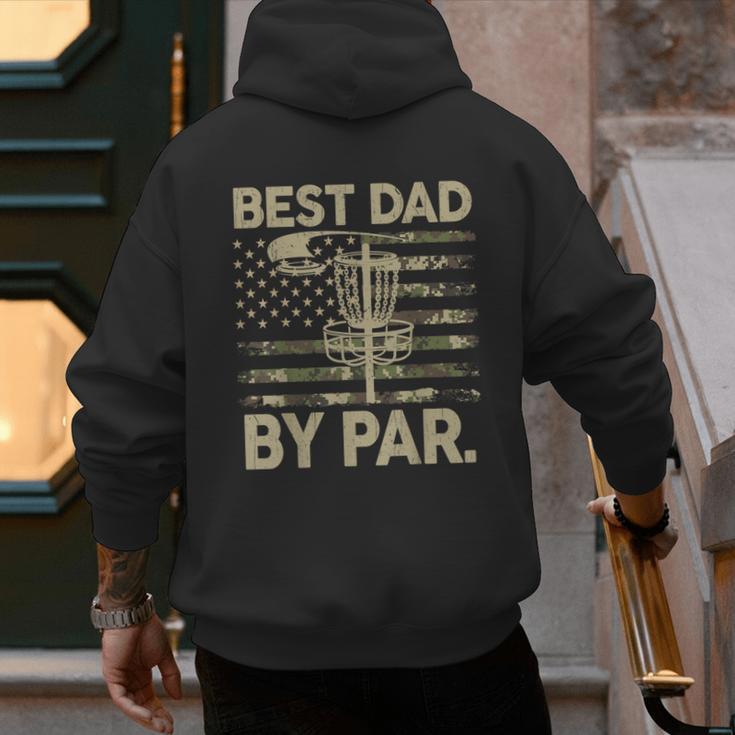 Disc Golf Frisbee Best Dad Par Camo US Flag Golfer Men's Hoodie Back Print Disc Golf Frisbee Best Dad Par Camo US Flag Golfer Men's Hoodie Back Print