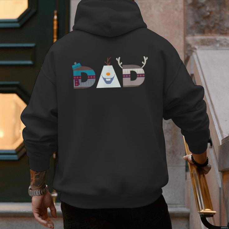 Disney Frozen Olaf Sven Kristoff Father’s Day Birthday Dad Men's Hoodie Back Print