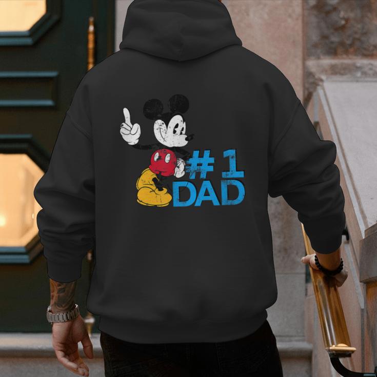 Disney Mickey Mouse Father's Day 1 Dad Men's Hoodie Back Print