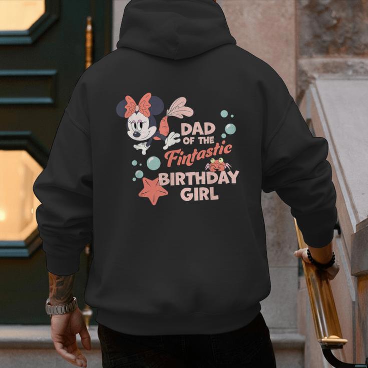 Disney Minnie Mouse Mermaid Dad Of The Birthday Girl Men's Hoodie Back Print