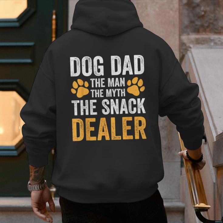 Dog Dad The Man The Myth The Snack Dealer Men's Hoodie Back Print Dog Dad The Man The Myth The Snack Dealer Men's Hoodie Back Print