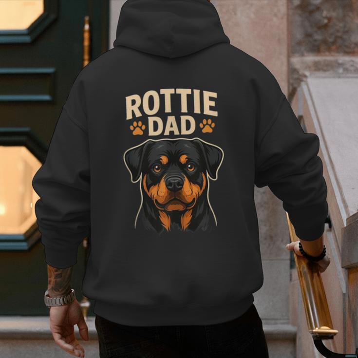 Dog Owner Dad Rottweiler Rottie Dad Men's Hoodie Back Print Dog Owner Dad Rottweiler Rottie Dad Men's Hoodie Back Print