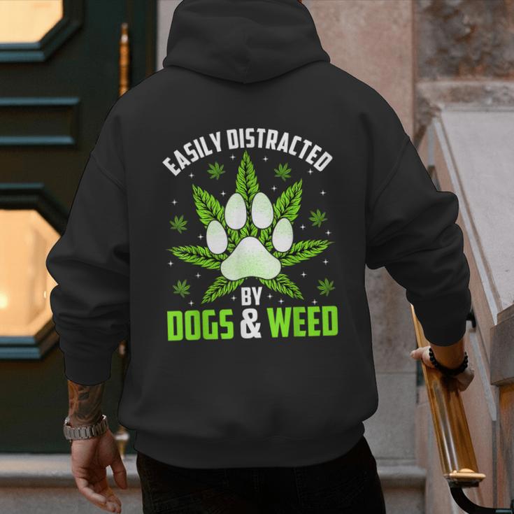 Dogs And Weed Dad Mom Dog Lover Cannabis Marijuana For Men Women Men's Hoodie Back Print Dogs And Weed Dad Mom Dog Lover Cannabis Marijuana For Men Women Men's Hoodie Back Print