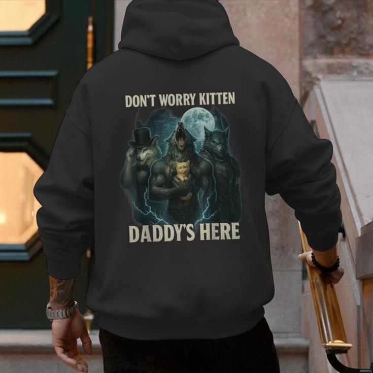 Don't Worry Kitten Daddy's Here Men's Hoodie Back Print