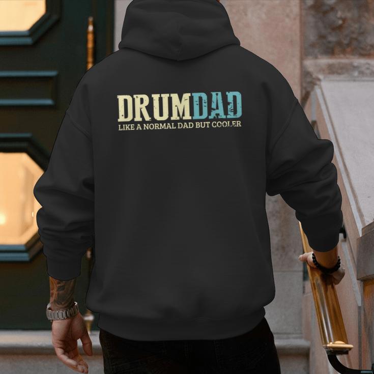 Drum Dad Like A Normal Dad But Cooler Shirt Music Dad Men's Hoodie Back Print