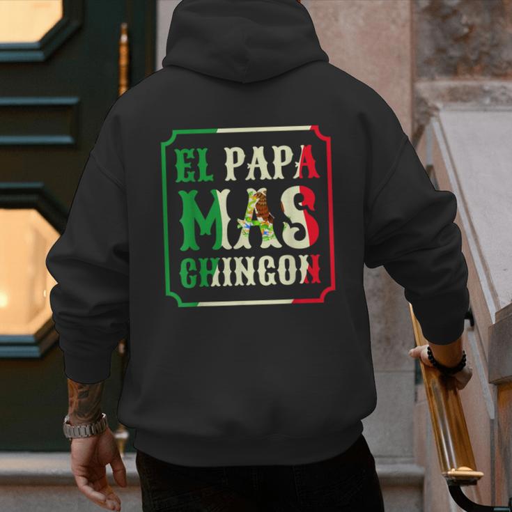 El Papa Mas Chingon Best Mexican Great Dad Men's Hoodie Back Print