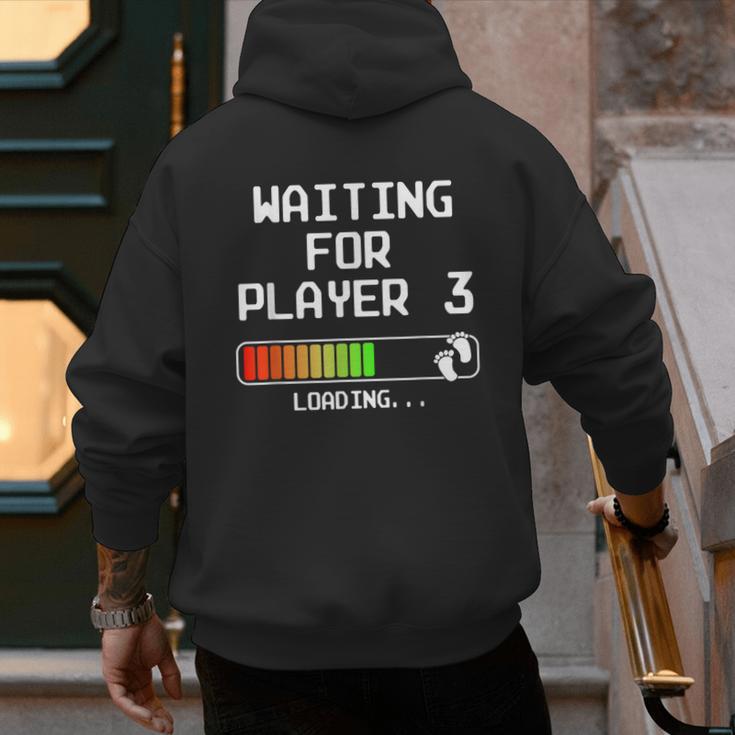 Expectant Dad To Be Gamer Pregnancy Announcement Player 3 Men's Hoodie Back Print