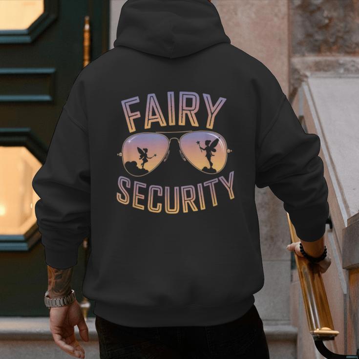 Fairy Security Birthday Family Halloween Costume Dad Mom Men's Hoodie Back Print