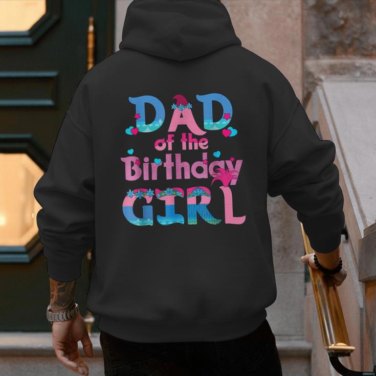 Family Party Decorations Dad Of The Birthday Girl T-Shirt Men's Hoodie Back Print