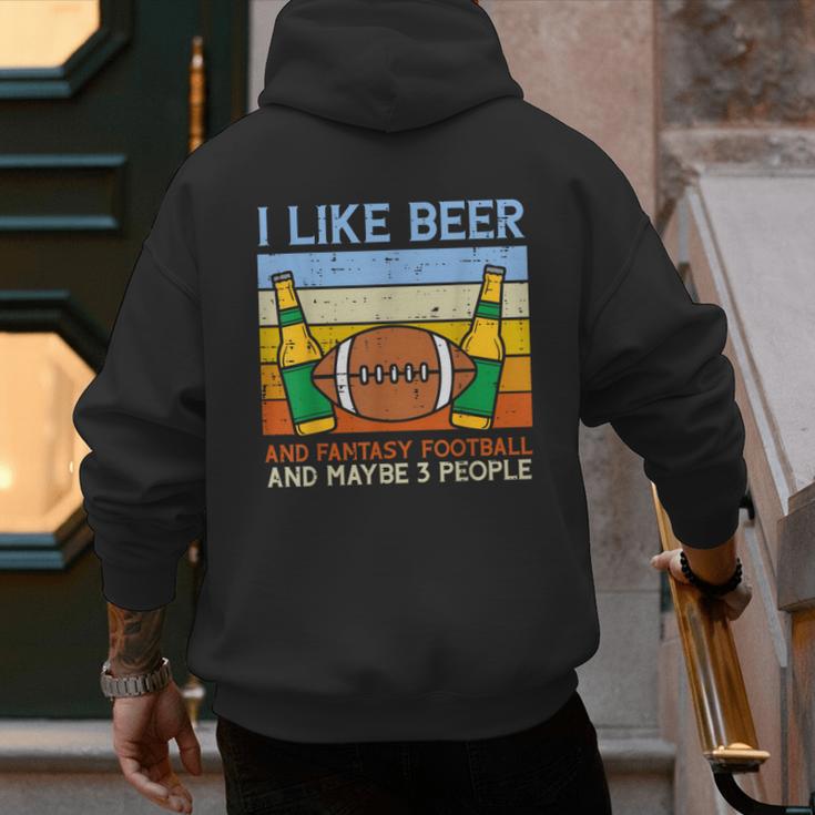 I Like Fantasy Football 3 People Draft Party Dad Men Men's Hoodie Back Print I Like Fantasy Football 3 People Draft Party Dad Men Men's Hoodie Back Print