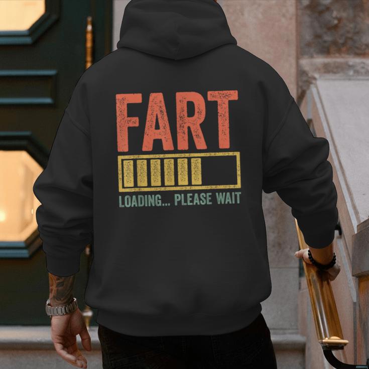 Fart Loading Please Wait Shirt Men Dad Joke Fathers Day Men's Hoodie Back Print