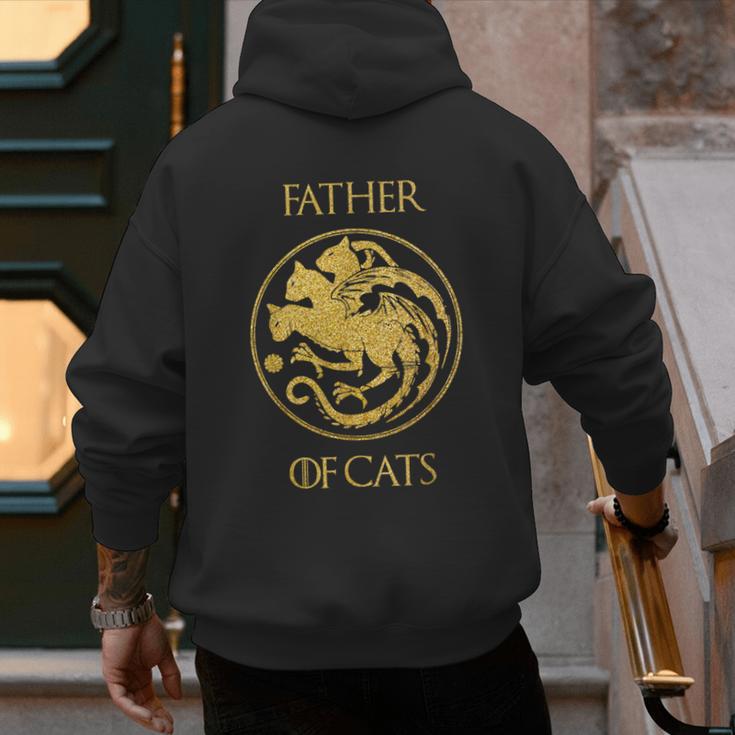 Father Of Cats Shirt Cat Dad Cat Daddy Men's Hoodie Back Print