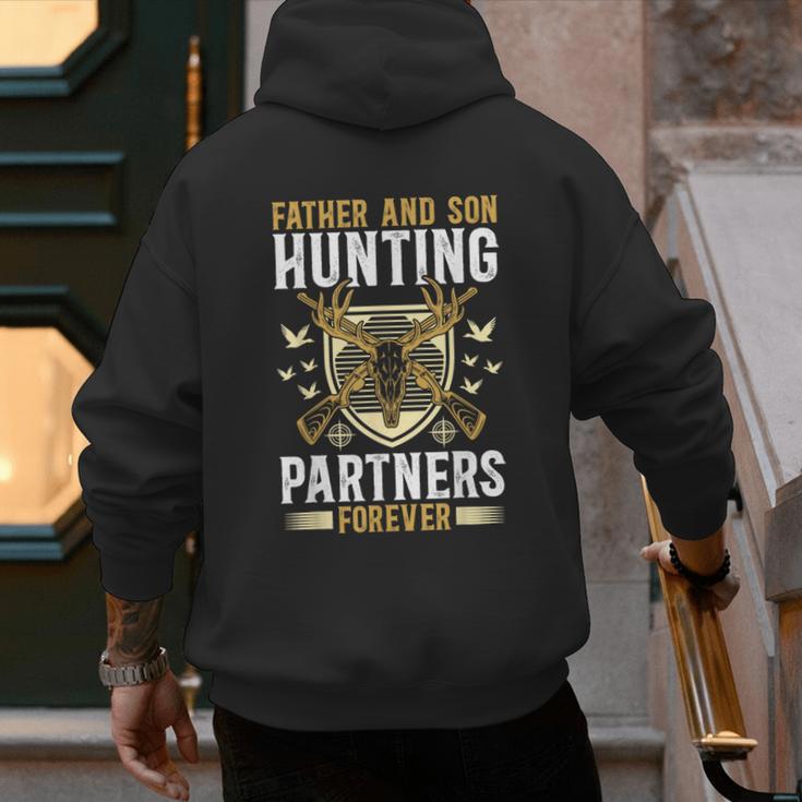 Father And Son Hunting Partners Dad And Son Hunting Buddies Men's Hoodie Back Print