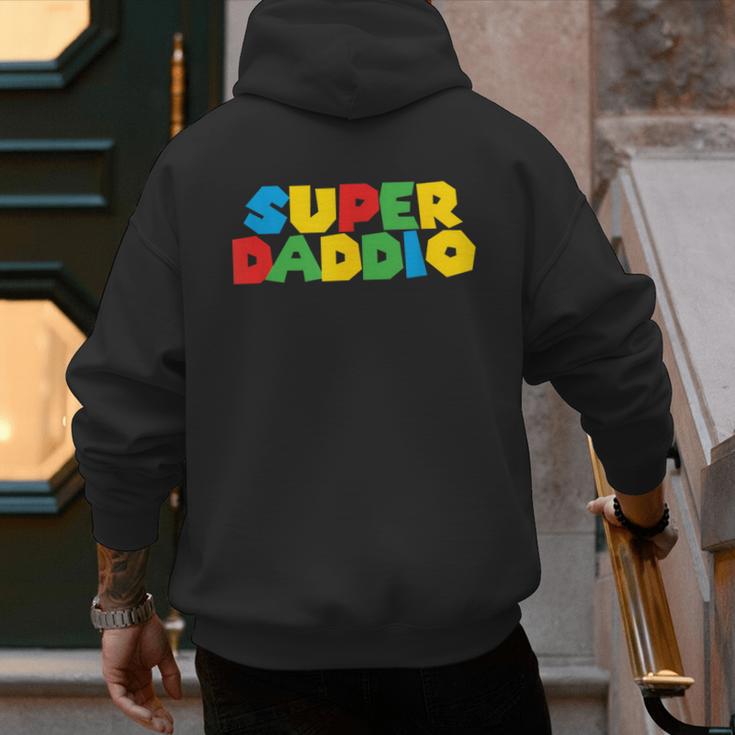 Fatherly Powers Unleashed Gamer Super Dad From Wife & Kids Men's Hoodie Back Print